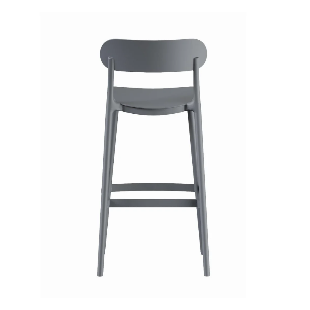 Piso Taburete Silla alta bar cocina Nils 75cm Gris Oscuro
