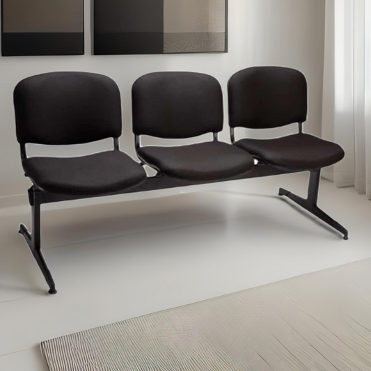 Banqueta de espera iso tapizada pata recta
