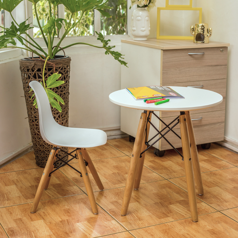 Silla para niños color blanco