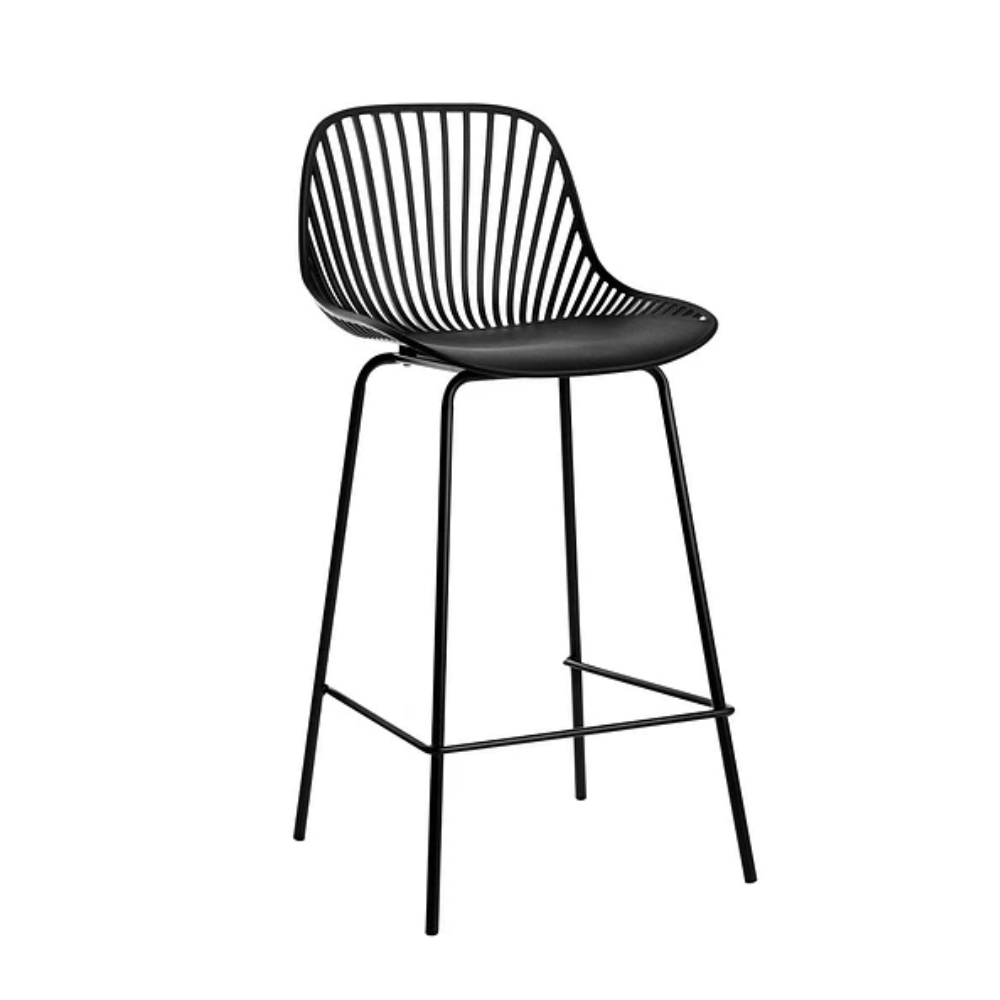 Taburete Tropea negro 77cm de altura