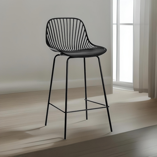 Taburete Tropea negro 77cm de altura