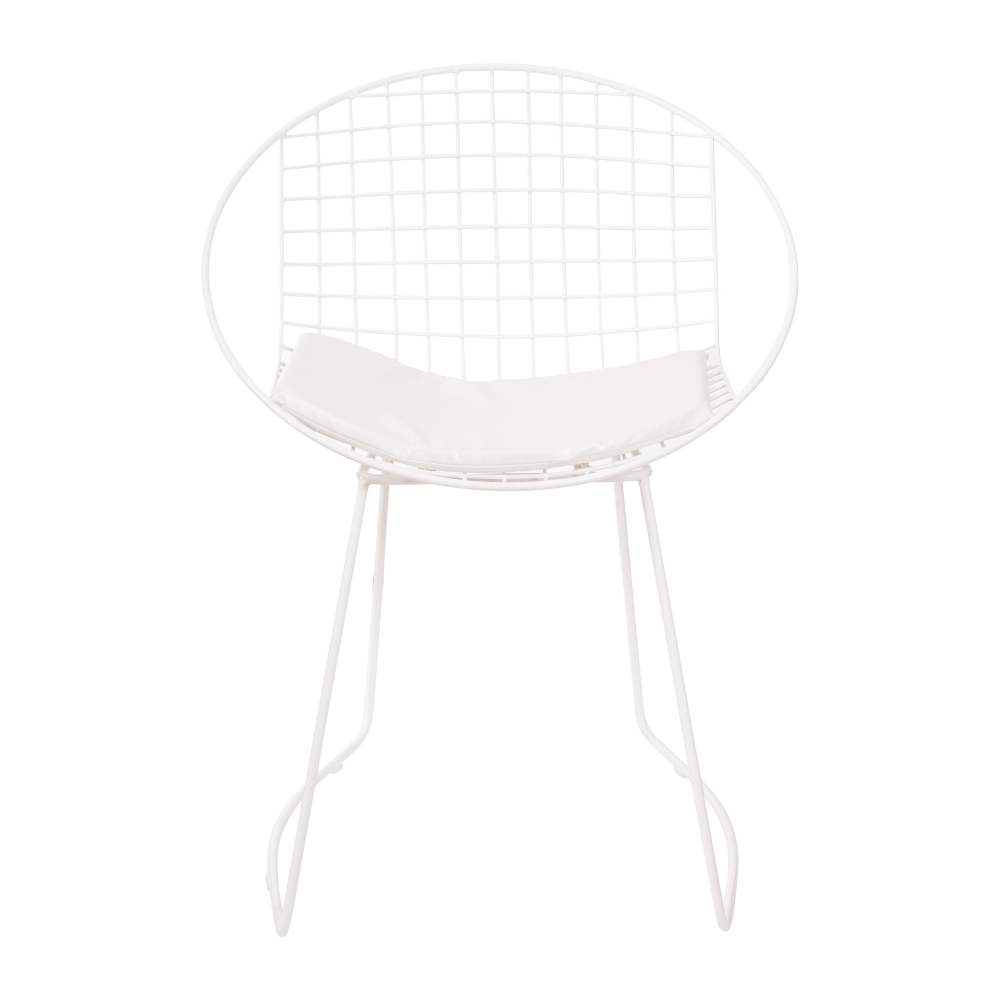 Silla nordico blanco estilo rejilla
