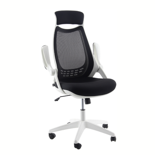 Silla de oficina Versalles blanco/negro