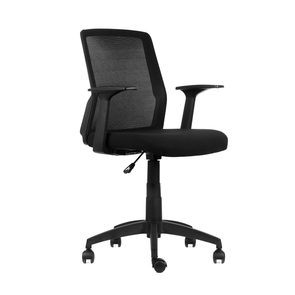 Silla de escritorio Cuba respaldo fijo brazos regulables