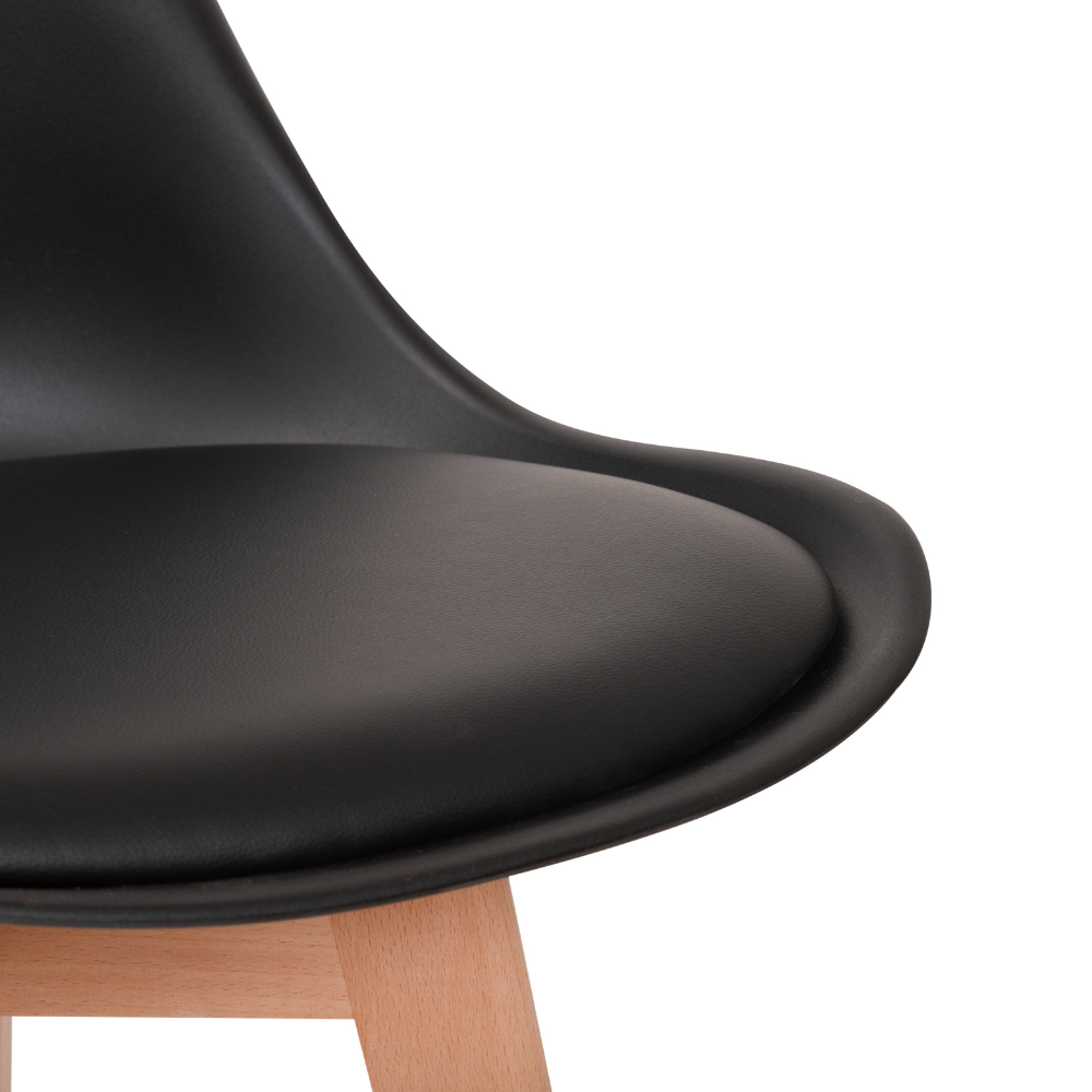 Taburete Tulip color negro 75cm