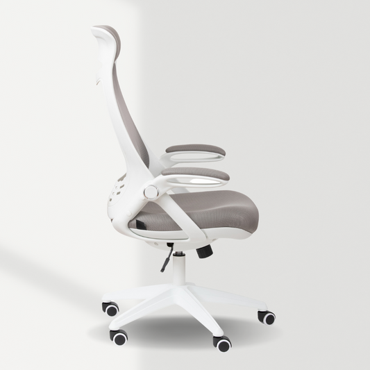 Silla de oficina Versalles blanco/gris claro