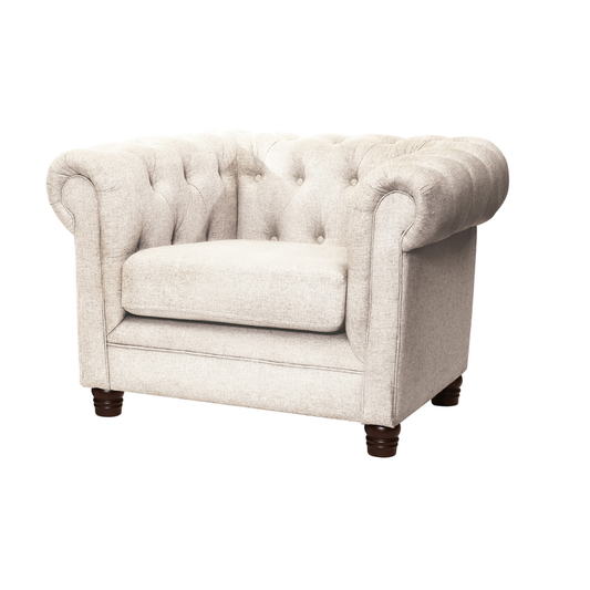 Sofá Capitones Cagliari Florencia - 1 Cuerpo lino blanco