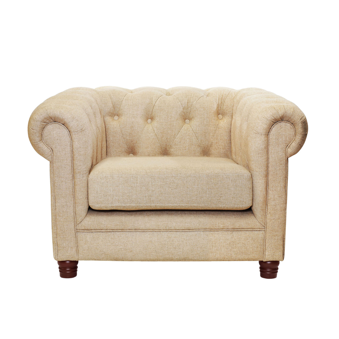 Sofá Capitones Cagliari Florencia - 1 Cuerpo lino natural