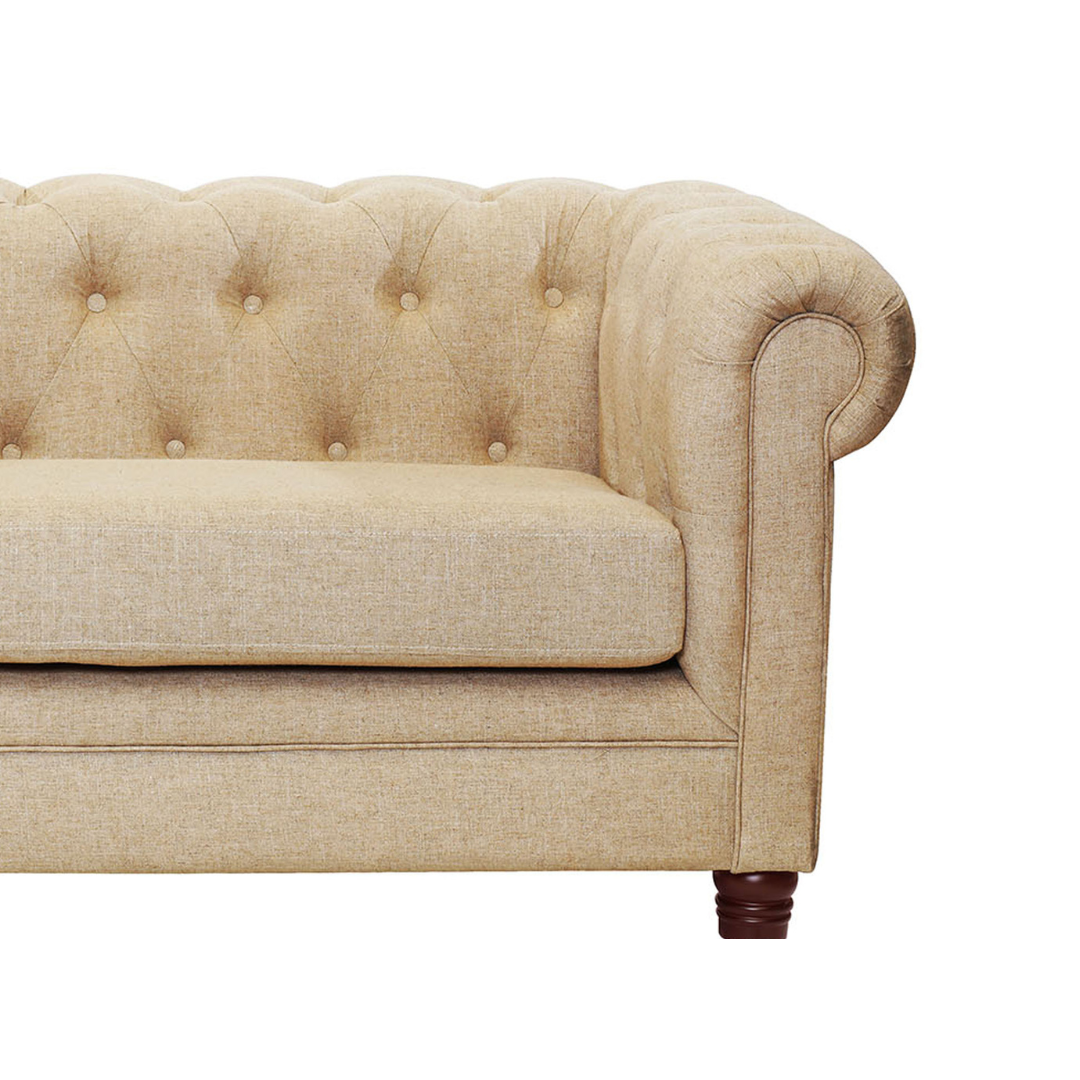 Sofá Capitones Cagliari Florencia - 1 Cuerpo lino natural