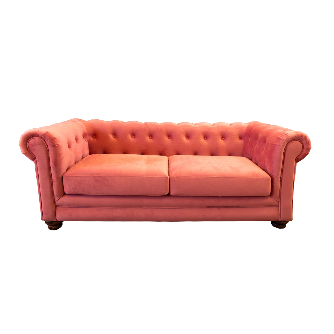 Sofá Capitones Cagliari Florencia - 3 Cuerpos Tela Velvet variedad de colores