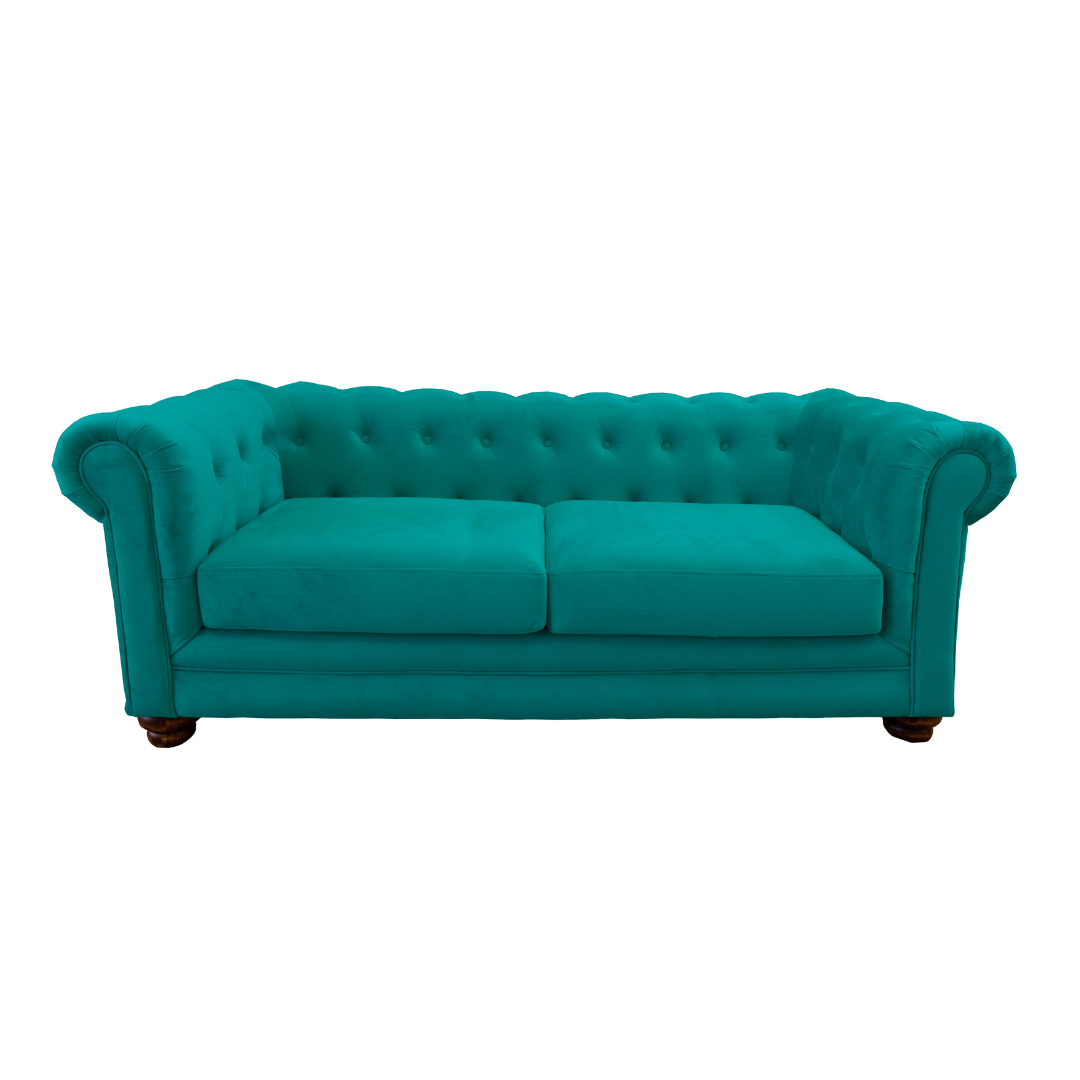 Sofá Capitones Cagliari Florencia - 3 Cuerpos Tela Velvet variedad de colores