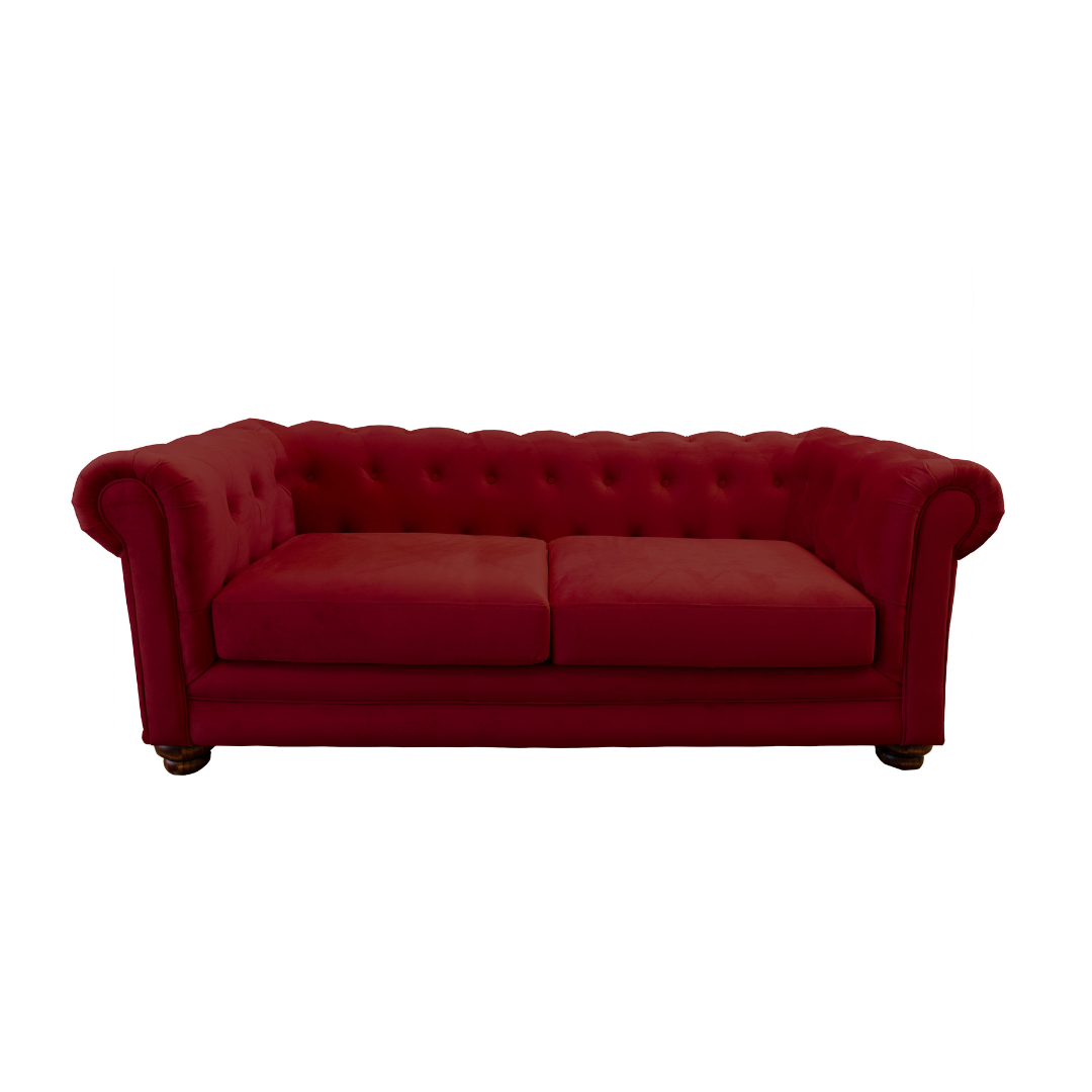 Sofá Capitones Cagliari Florencia - 3 Cuerpos Tela Velvet variedad de colores