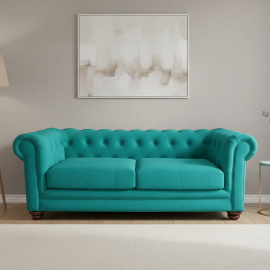 Sofá Capitones Cagliari Florencia - 3 Cuerpos Tela Velvet variedad de colores