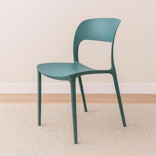 Silla de plástico apilable Nuremberg azul