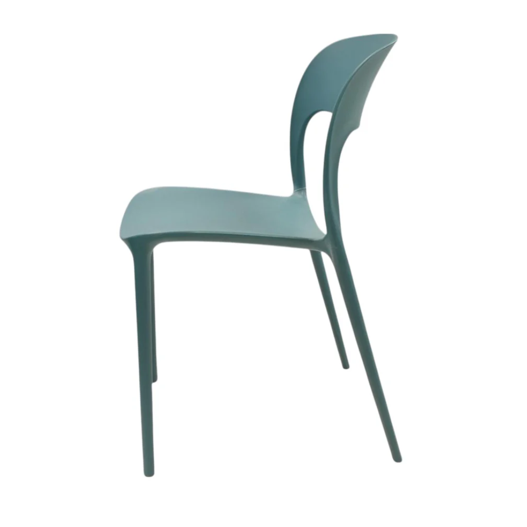 Silla de plástica apilable Nuremberg azul