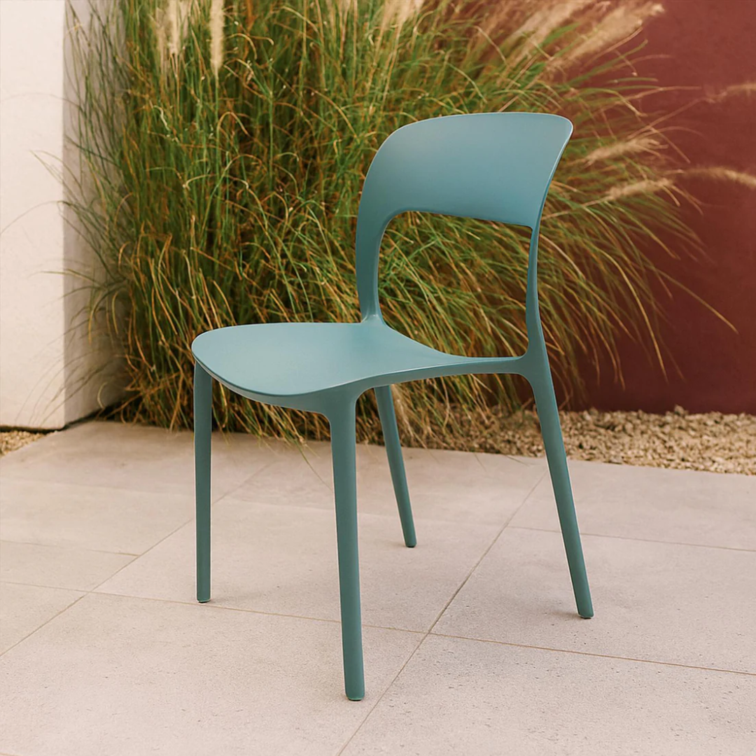 Silla de plástica apilable Nuremberg azul