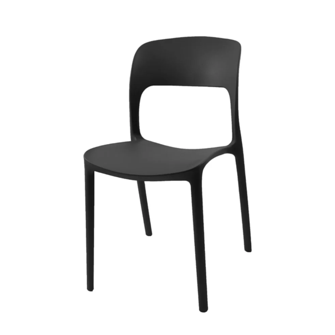 Silla de plástica apilable Nuremberg negro