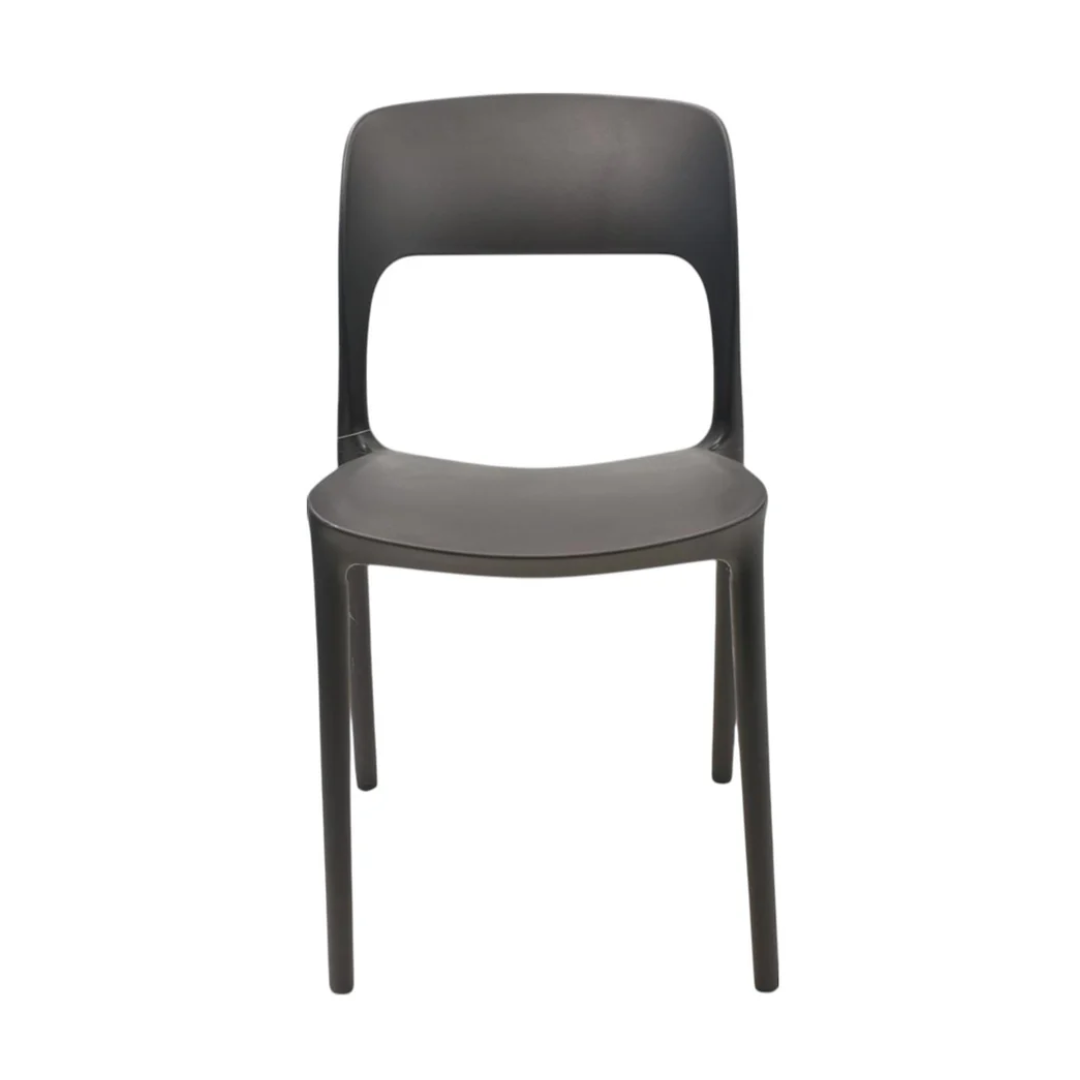 Silla de plástica apilable Nuremberg negro