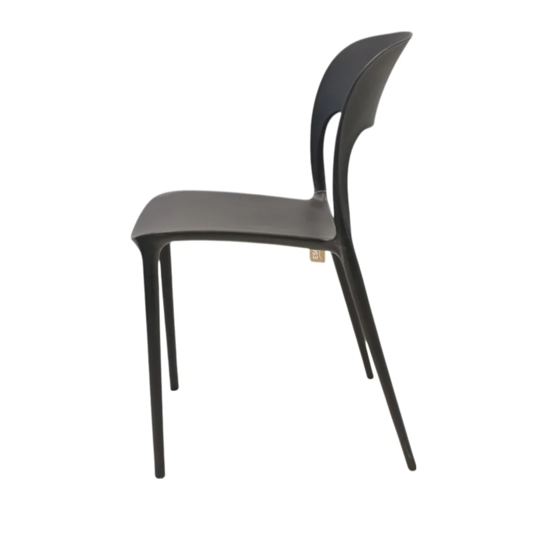 Silla de plástica apilable Nuremberg negro