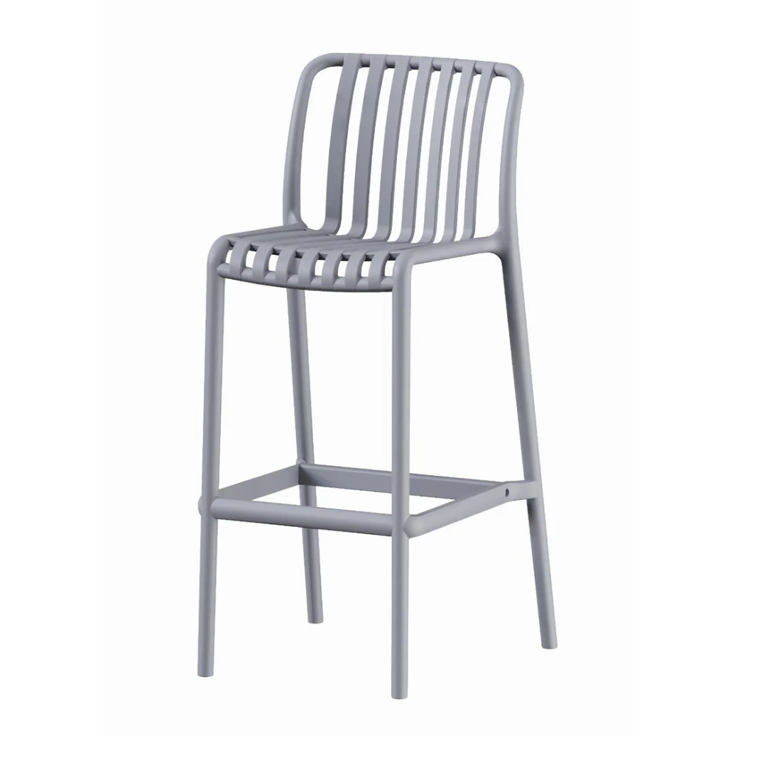 Piso Taburete Silla alta bar cocina Magnus 65cm Gris
