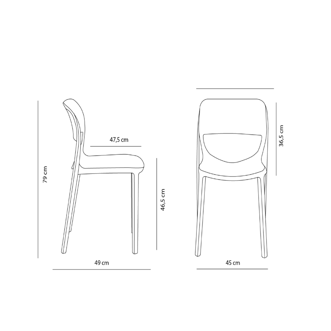 Silla Diana color celeste