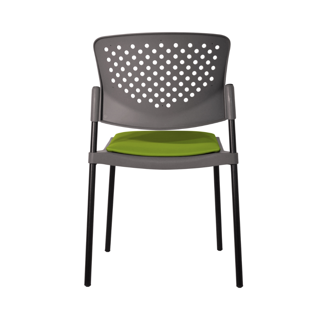 Silla visita Alice respaldo en PP y asiento tapizado