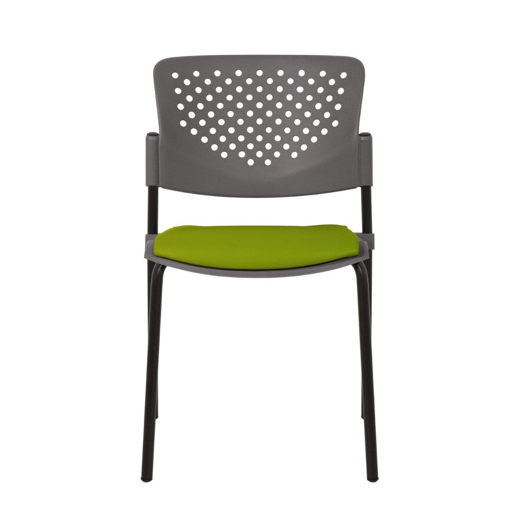 Silla visita Alice respaldo en PP y asiento tapizado
