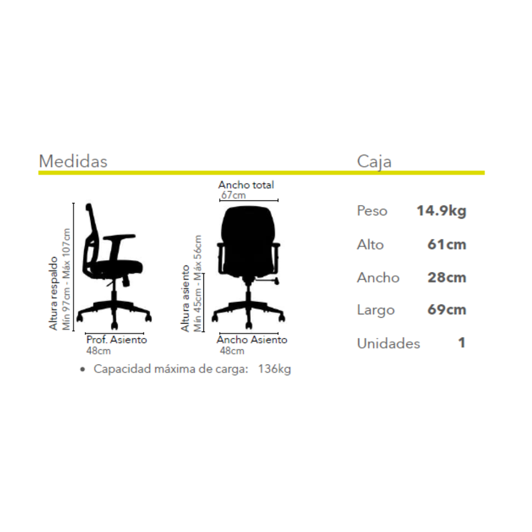 Silla de oficina Dalia