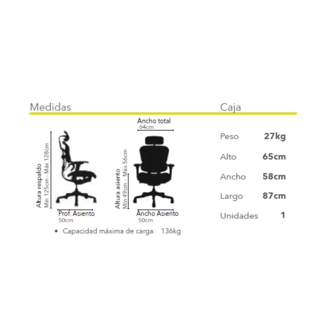 Silla de oficina Ergohuman Elit Malla