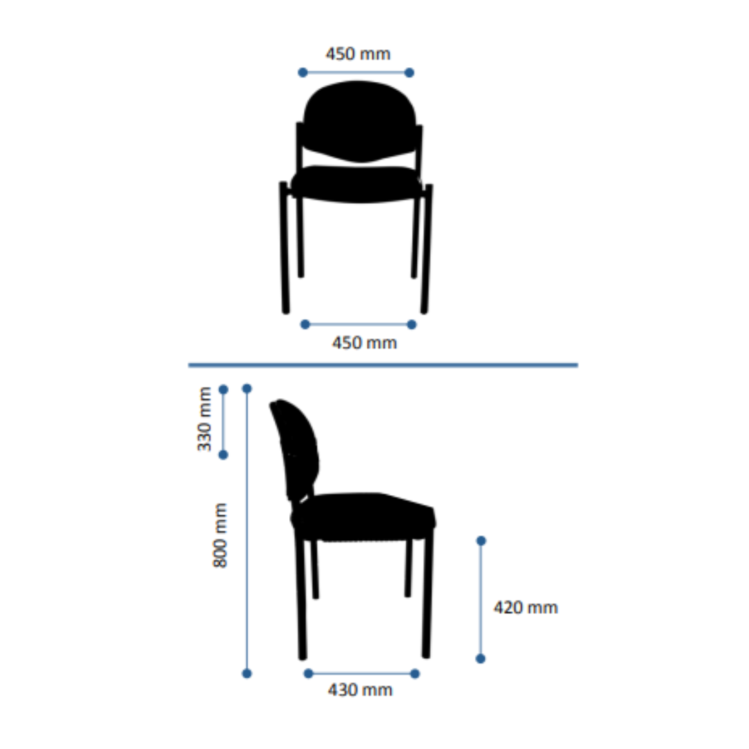 Silla visita 870 sin brazos