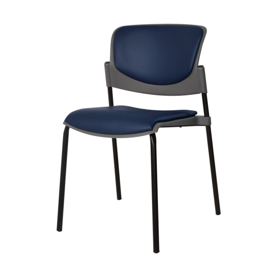 Silla visita Alice respaldo y asiento tapizados
