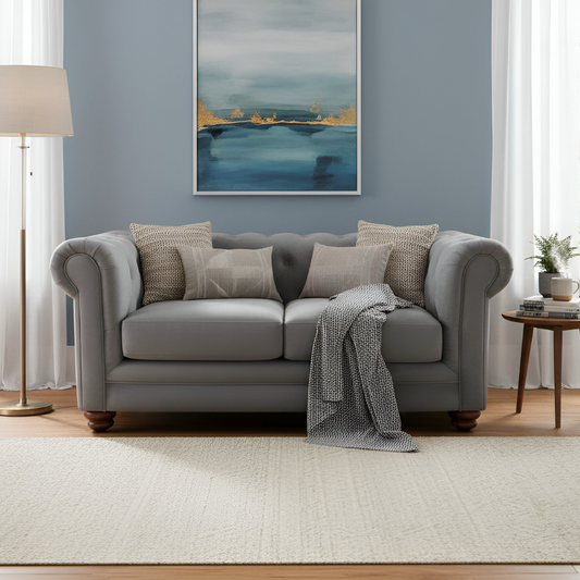 Sofá Capitones Cagliari Florencia - 2 Cuerpos tela velvet variedad de colores