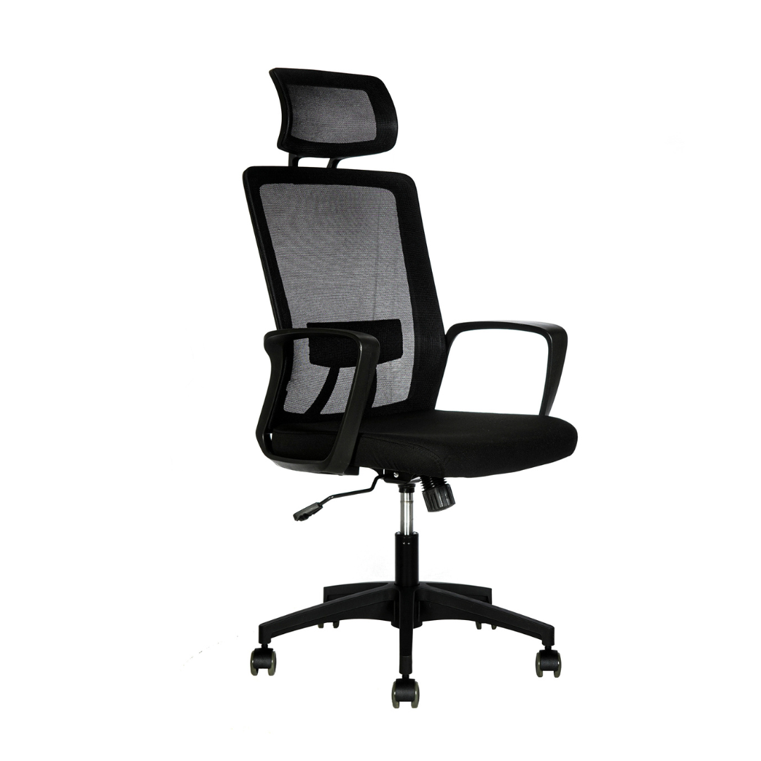 Silla de oficina Happy con cabecero