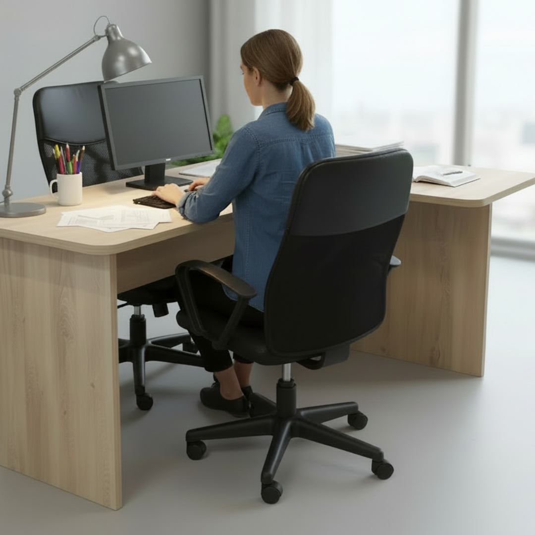 Escritorio home office en L de 24mm