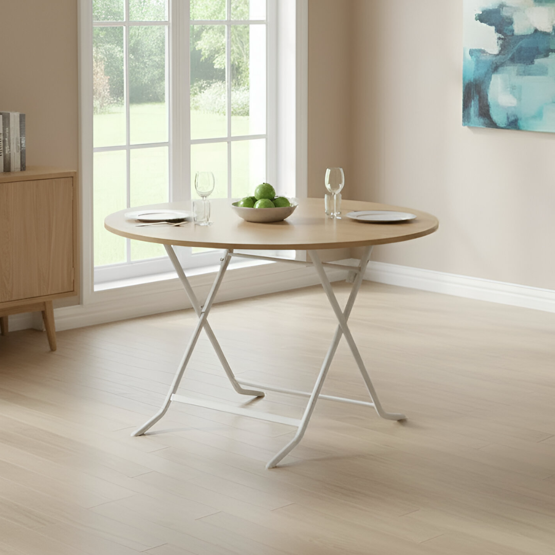 Mesa redonda plegable