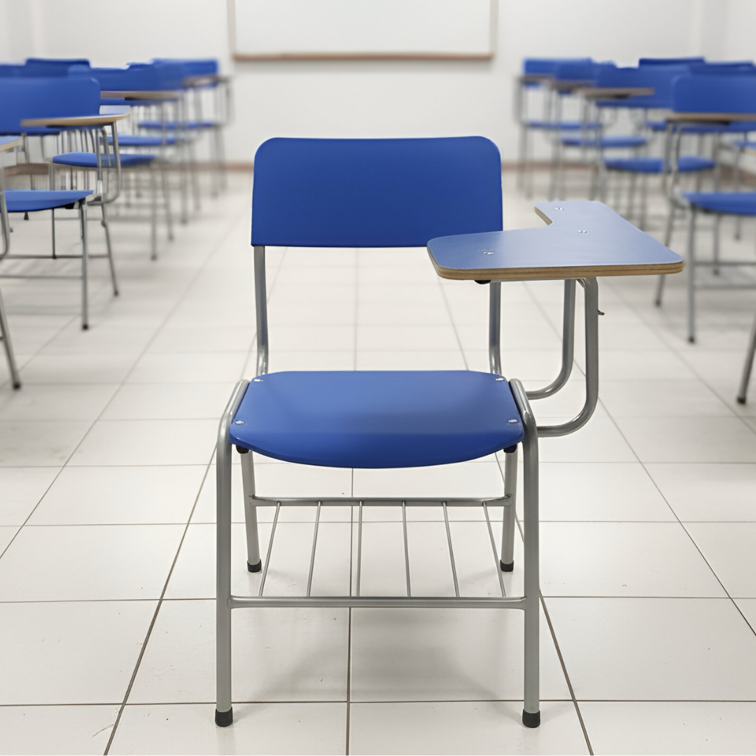 Silla universitaria plástica estándar (PALETA FIJA)
