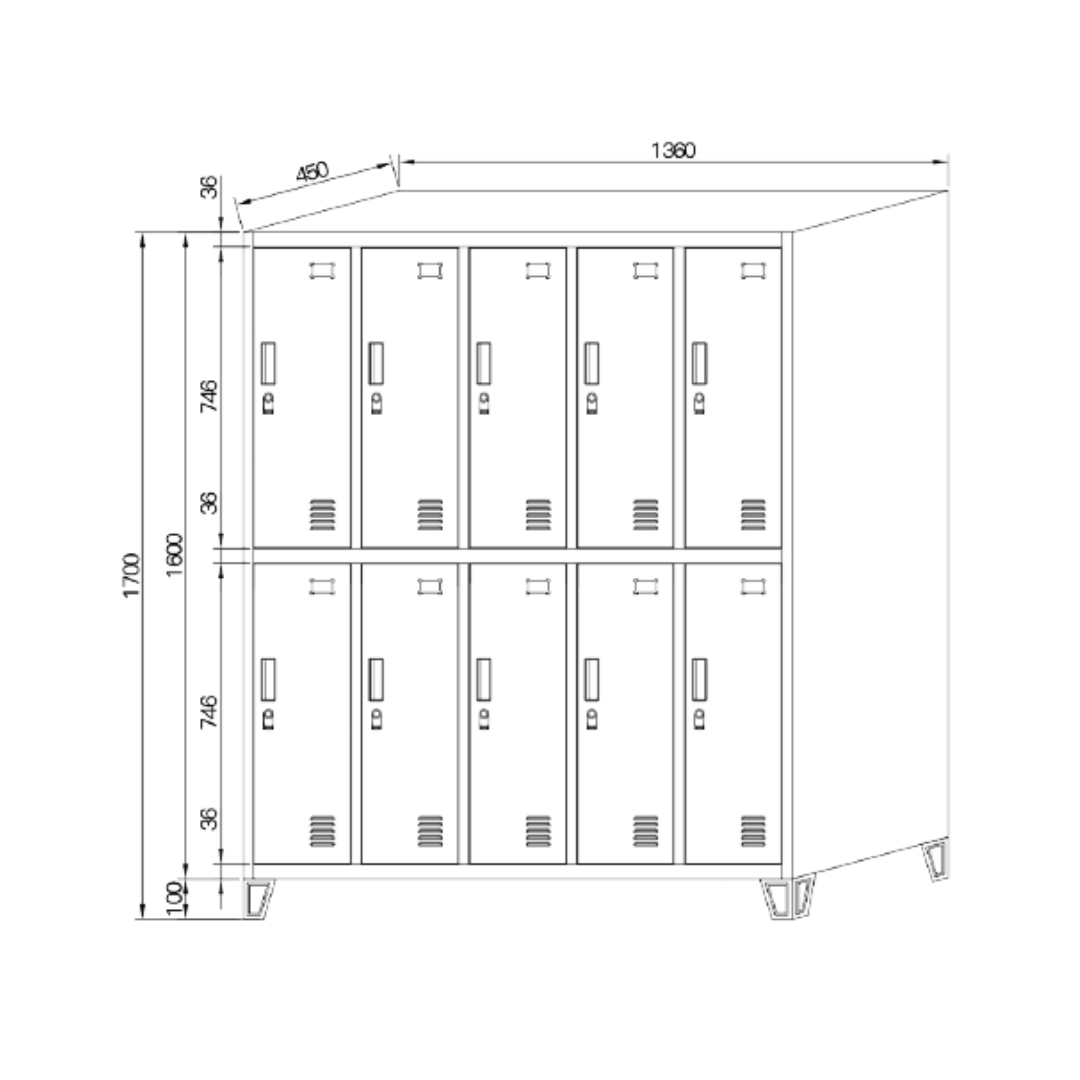 Locker C10 - 10 puertas