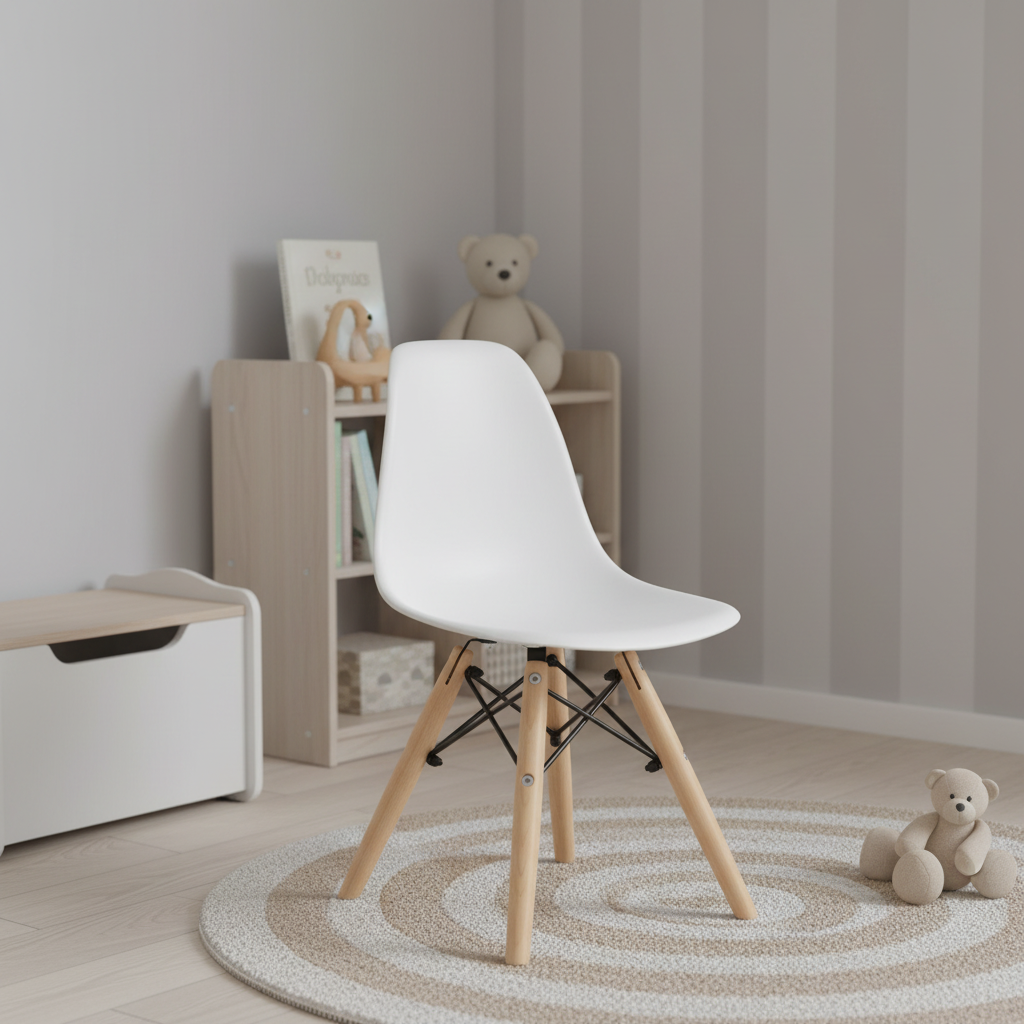 Silla para niños color blanco
