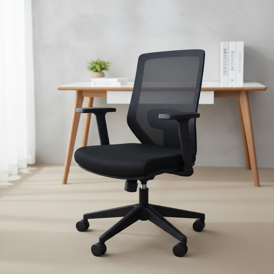 Silla de oficina Kleber con apoyo lumbar regulable