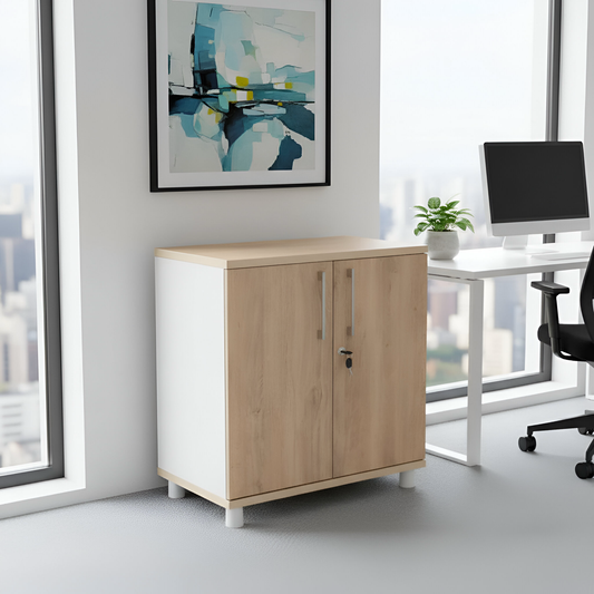 Gabinete dos puertas 70x40x74 color jerez