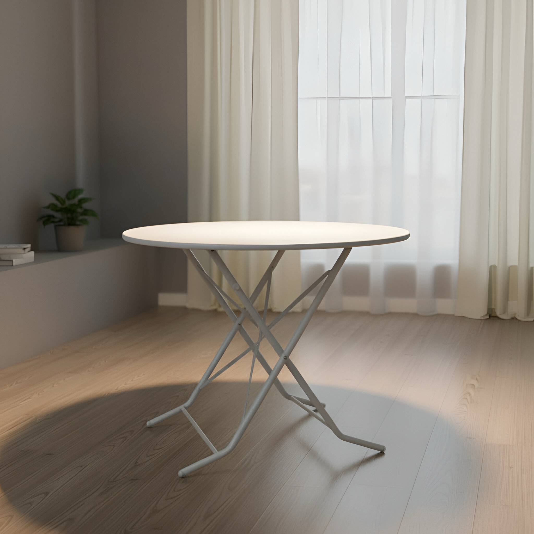 Mesa redonda plegable