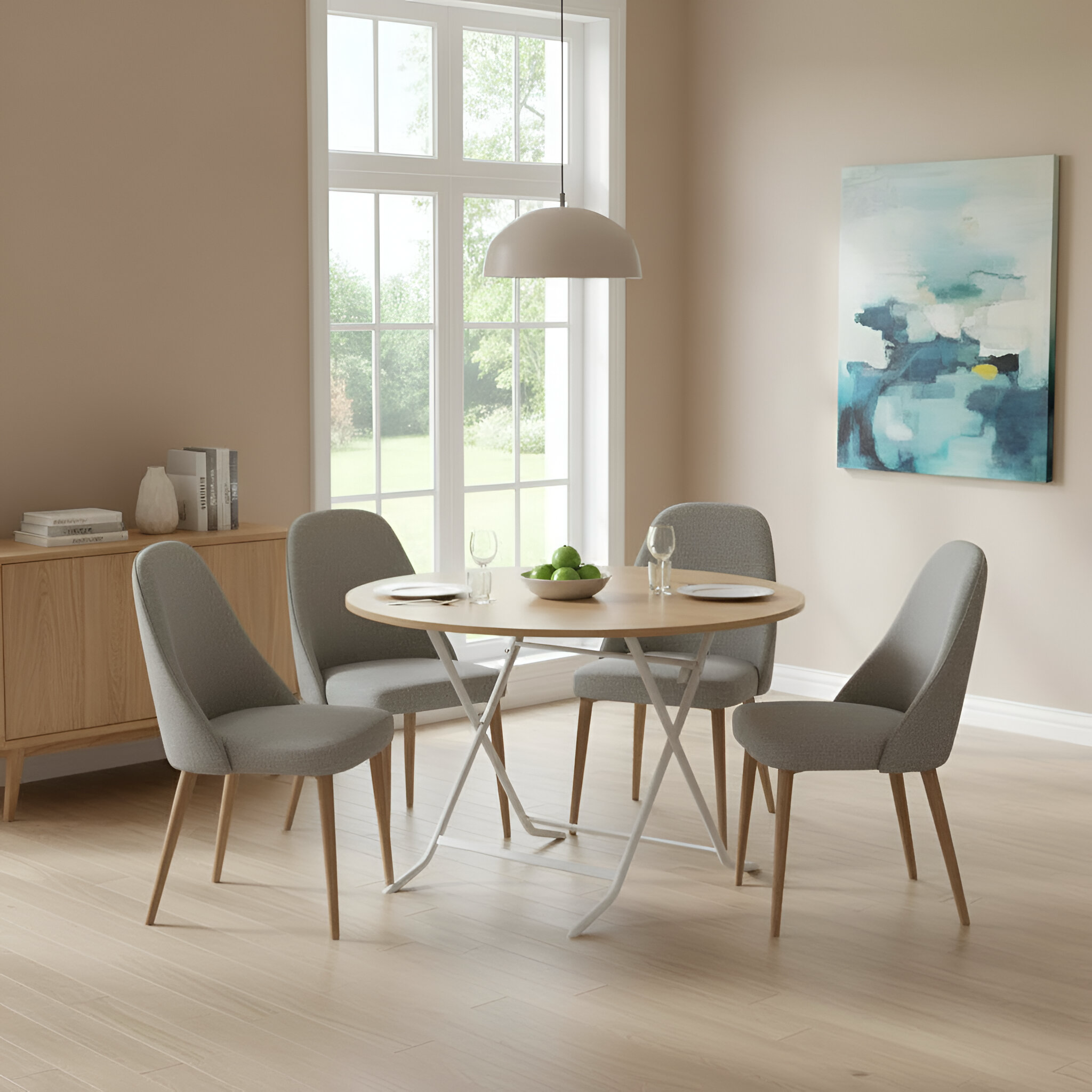 Mesa redonda plegable