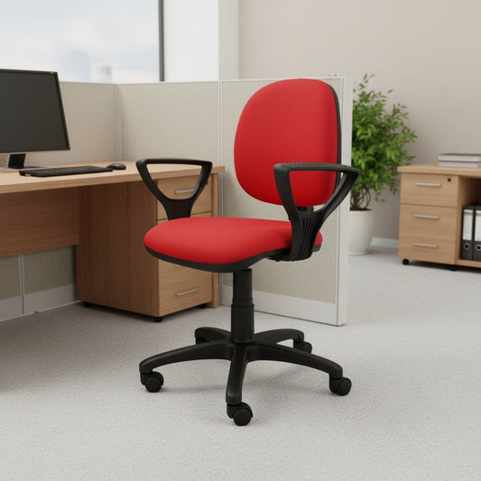 Silla de oficina roby media brazos fijos