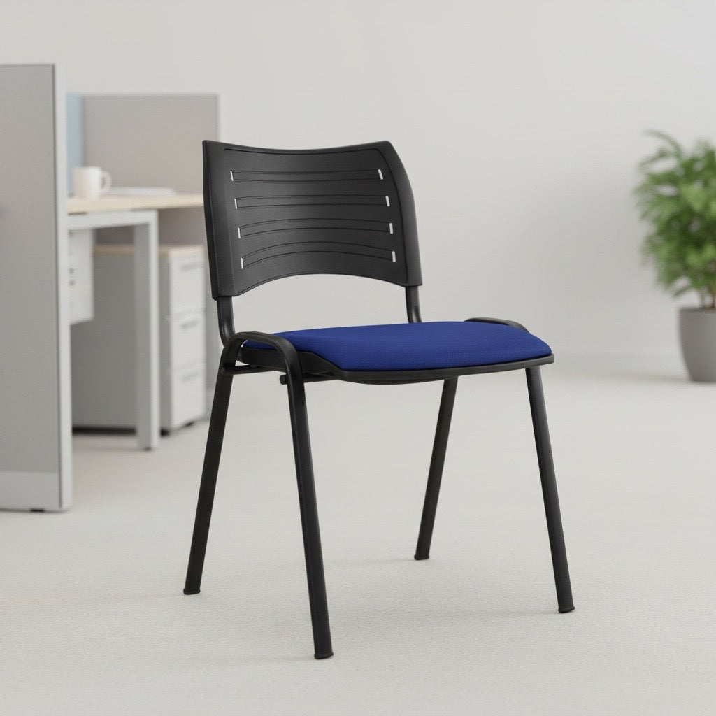 Silla spring respaldo en pp y asiento tapizado