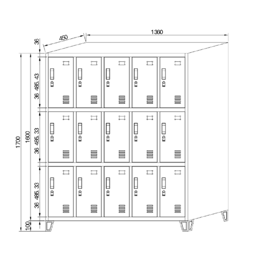 Locker C15 - 15 puertas