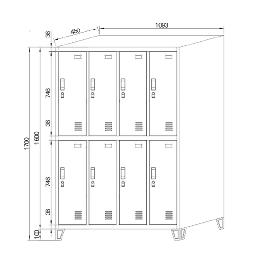Locker C8 - 8 puertas
