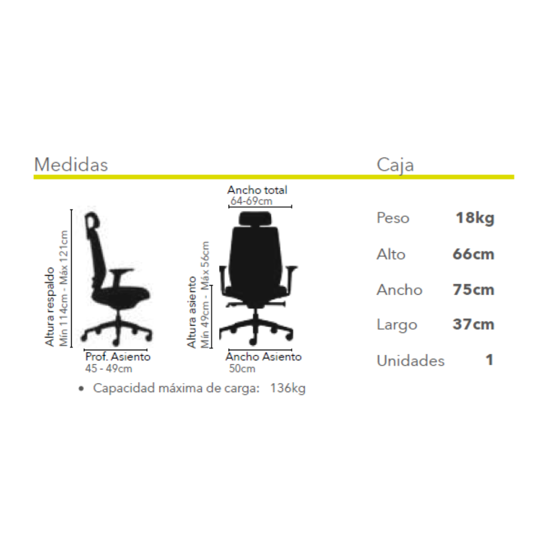 Silla de oficina Saga