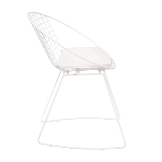 Silla nordico blanco estilo rejilla