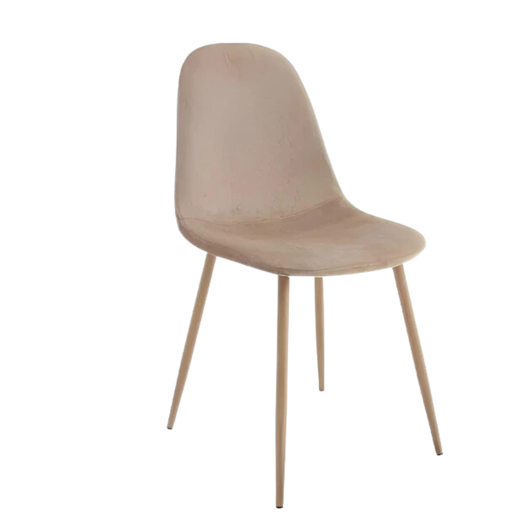 Silla Spoon velvet beige oscuro